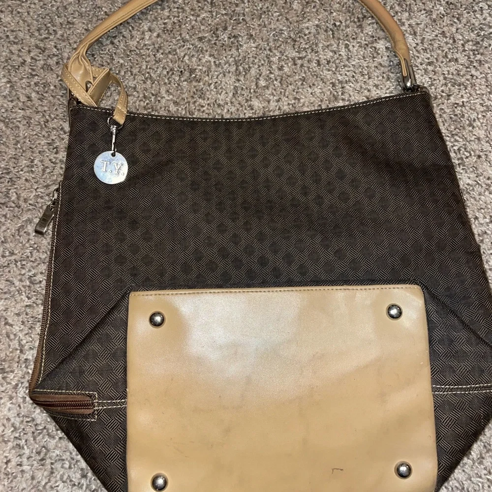 Elegant Tropea Italy Brown Patterned Shoulder Bag - Picture 5 of 11